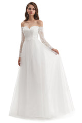 Long Mermaid Sweetheart Strapless Long Sleeve Open Back Appliques Lace Wedding Dress-Ballbella