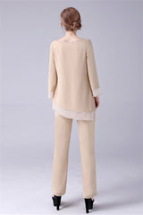 Long sleeves Jewel Asymmetrical mother's shirt-Ballbella