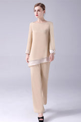 Long sleeves Jewel Asymmetrical mother's shirt-Ballbella