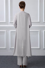 Long Tulle Jewel Vintage Knee-length Mother's suit-Ballbella