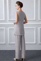 Long Tulle Jewel Vintage Knee-length Mother's suit-Ballbella