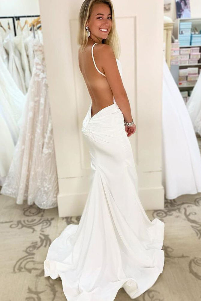 Low Back Mermaid Fitted Wedding Dresses Ballbella Low Back Mermaid Fitted Wedding Dresses Ballbella