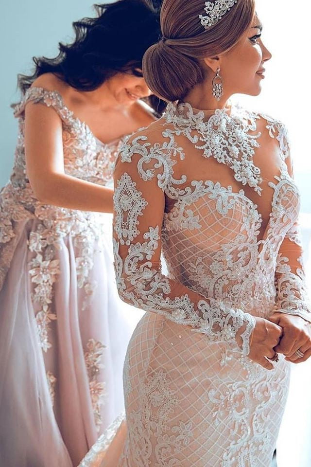 Luxurious Sweetheart Lace Tulle Mermaid Spring Wedding Dress Luxurious Sweetheart Lace Tulle Mermaid Spring Wedding Dress