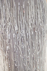 MARY Mermaid Deep V-neck Sleeveless Tassel Beading Party Dresses-Ballbella