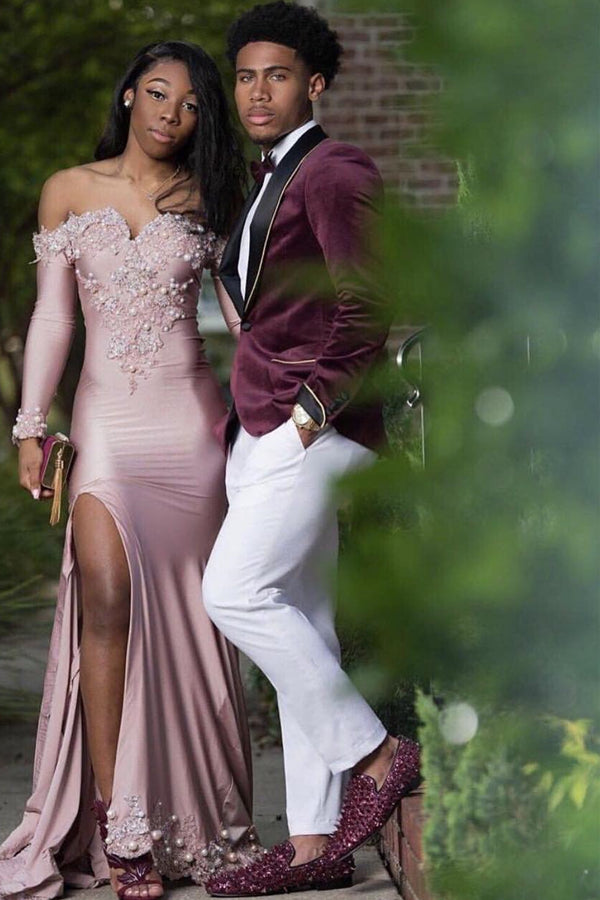 prom dress pant suits Evening Elegant Dressy Pant Suits For Prom Sherri Hill 71106 Long Sleeves Sequin Pantsuit Shiny Ivory