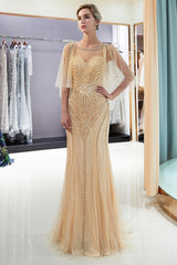 MAXINE Mermaid Sweetheart Illusion Neckline Sequins Beading Evening Dresses-Ballbella