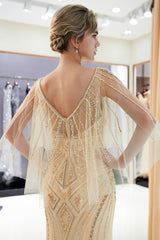 MAXINE Mermaid Sweetheart Illusion Neckline Sequins Beading Evening Dresses-Ballbella