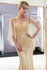 MAXINE Mermaid Sweetheart Illusion Neckline Sequins Beading Evening Dresses-Ballbella