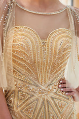 MAXINE Mermaid Sweetheart Illusion Neckline Sequins Beading Evening Dresses-Ballbella