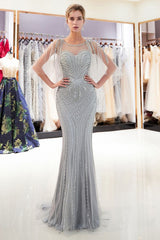 MAXINE Mermaid Sweetheart Illusion Neckline Sequins Beading Evening Dresses-Ballbella
