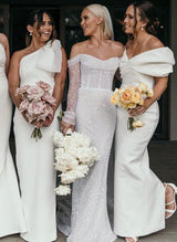 Mermaid Fitted Wedding Dresses Sequined Long Sleeves-Ballbella