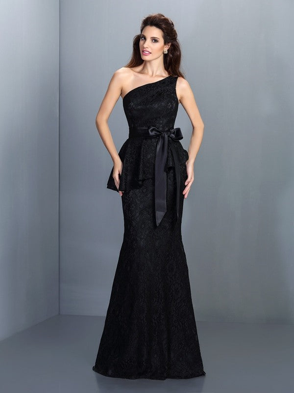Mermaid Gorgeous One Shoulder Lace Sleeveless Long Lace Bridesmaid Dresses Mermaid Gorgeous One Shoulder Lace Sleeveless Long Lace Bridesmaid Dresses