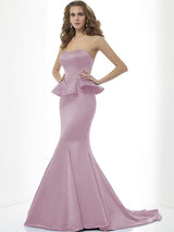 Mermaid Gorgeous Sweetheart Sleeveless Long Satin Bridesmaid Dresses-Ballbella