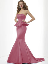 Mermaid Gorgeous Sweetheart Sleeveless Long Satin Bridesmaid Dresses-Ballbella