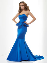 Mermaid Gorgeous Sweetheart Sleeveless Long Satin Bridesmaid Dresses-Ballbella