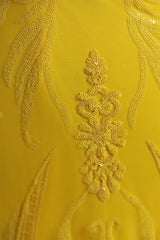 Mermaid Jewel Lace Sequined Floor-length Long Sleeve Detachable Train Elegant Prom Dress-Ballbella