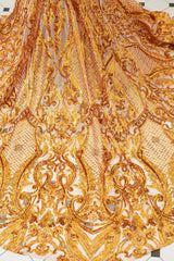 Mermaid Off-the-shoulder Sweetheart Sequined Sleeveless Backless Applique Prom Dress-Ballbella