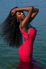 Mermaid Strap Sweetheart Ankle Length Sleeveless Backless Applique Prom Dress-Ballbella