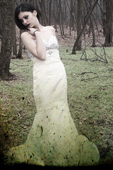 Mermaid Sweetheart Floor Length Chiffon Rhinestone Prom Dress-Ballbella