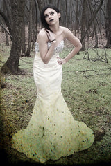 Mermaid Sweetheart Floor Length Chiffon Rhinestone Prom Dress-Ballbella