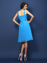 Modern Bateau Sash/Ribbon/Belt Sleeveless Short Chiffon Bridesmaid Dresses-Ballbella