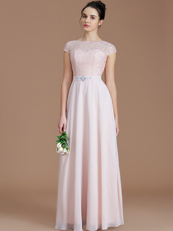 Modern Bateau Sleeveless Lace Chiffon Bridesmaid Dresses Modern Bateau Sleeveless Lace Chiffon Bridesmaid Dresses
