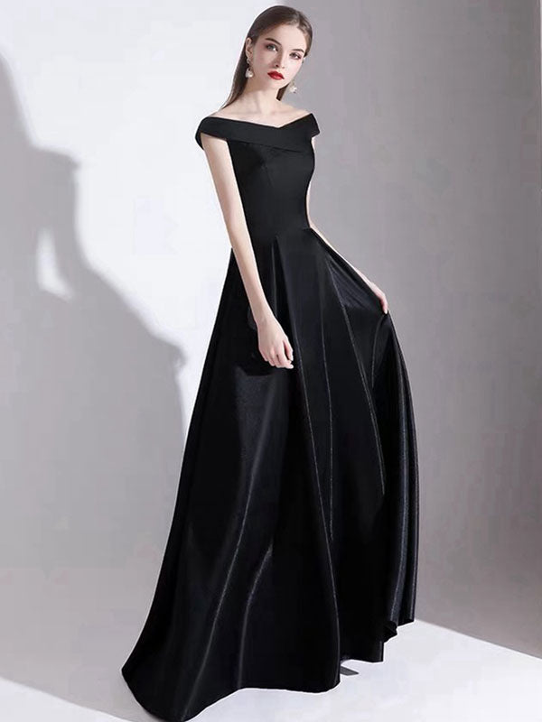 Modern Evening Dress A Line Bateau Neck Satin Fabric Floor Length Form Ballbella Modern Evening Dress A Line Bateau Neck Satin Fabric Floor Length Form Ballbella