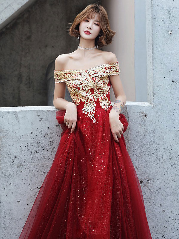 Modern Evening Dress A-Line Bateau Neck Tulle Floor-Length Sequins Seq Ballbella Modern Evening Dress A-Line Bateau Neck Tulle Floor-Length Sequins Seq Ballbella