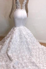One Shoulder Lace Appliques Meramid Prom Dresses with sleeve-Ballbella