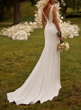 Open Back Wedding Dress-Ballbella