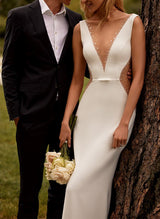 Open Back Wedding Dress-Ballbella