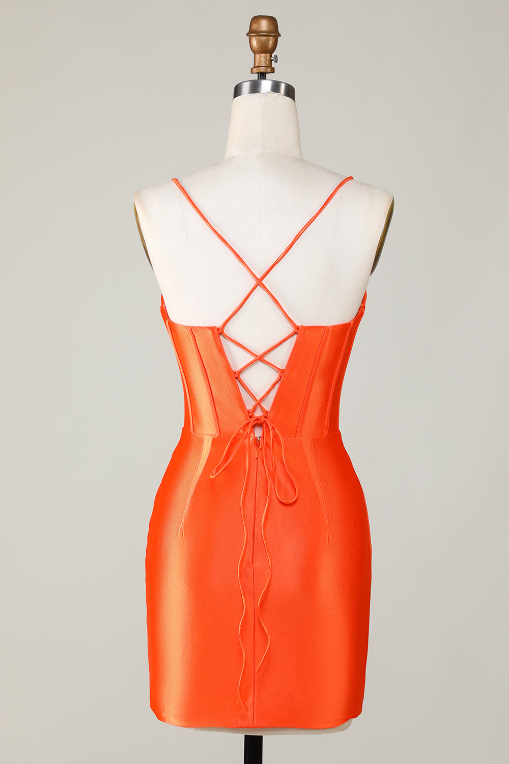 Orange Sparkly Beaded Corset Tight Short Homecoming Dress Ballbella Orange Sparkly Beaded Corset Tight Short Homecoming Dress Ballbella
