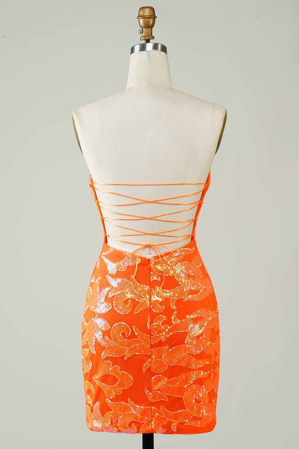 Orange Strapless Tight Homecoming Dress Orange Strapless Tight Homecoming Dress