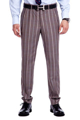 Peak Lapel Plaid Double Breasted Premium Mens Suits with Flap Pocket-Ballbella