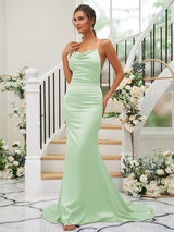Pretty Square Sleeveless Bridesmaid Dresses-Ballbella