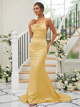 Pretty Square Sleeveless Bridesmaid Dresses-Ballbella