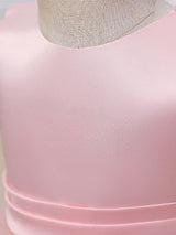 Purple Jewel Neck Cotton Tulle Sleeveless Short A-Line Embroidered Kids Party Dresses-Ballbella