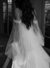 Satin Wedding Dress for Summer Beach Church Resort-Ballbella