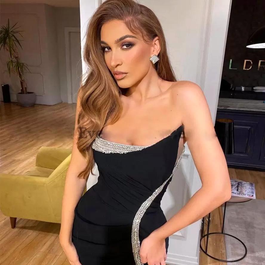 Sexy Black Mermaid Slit Prom Dress with Silver Sequins Sexy Black Mermaid Slit Prom Dress with Silver Sequins