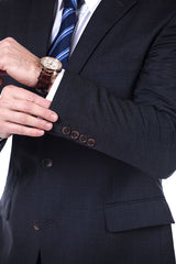 Sharp-looking Plaid Grey Mens Suits Notch Lapel Suits for Men-Ballbella