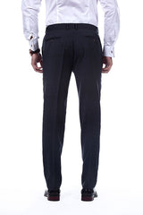 Sharp-looking Plaid Grey Mens Suits Notch Lapel Suits for Men-Ballbella