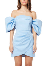 Sheath/Column Off-The-Shoulder Short/Mini Satin Homecoming Dresses-Ballbella