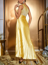 Sheath/Column One-Shoulder Sleeveless Asymmetrical Homecoming Dresses-Ballbella