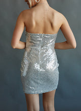 Sheath/Column Sweetheart Sequined(Non-Stretch) Homecoming Dresses-Ballbella