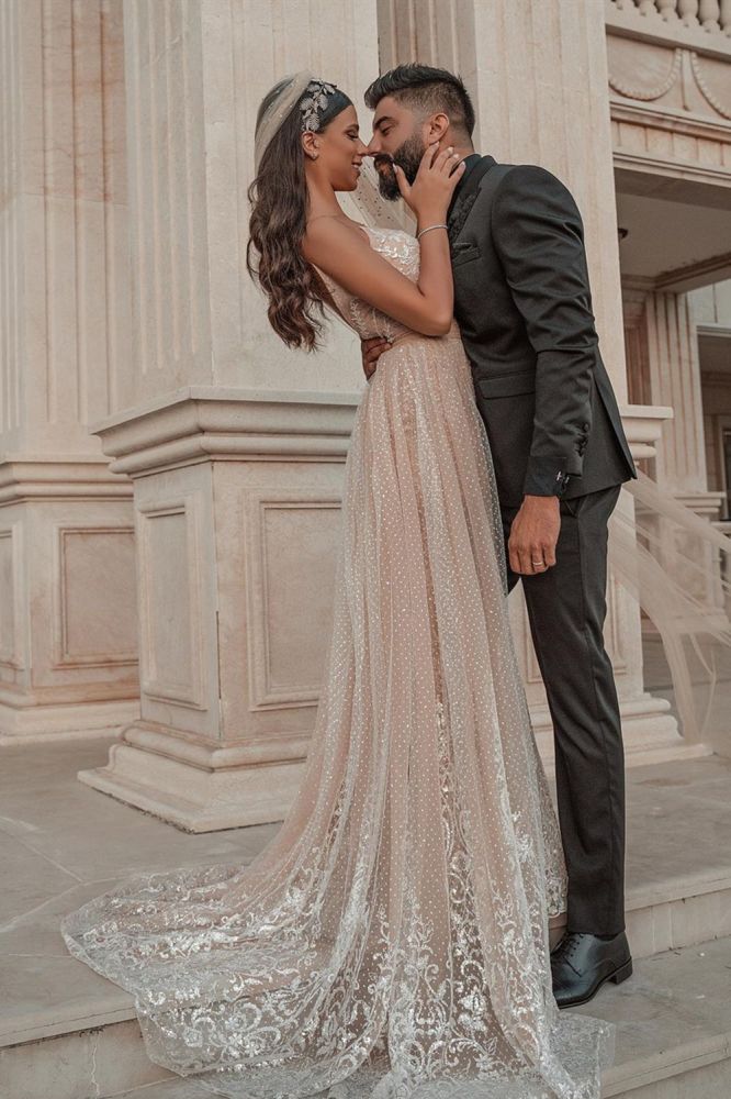Sleeveless Floral Lace Mermaid Wedding Dress Detachable Train Sleeveless Floral Lace Mermaid Wedding Dress Detachable Train