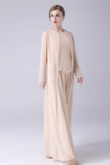 Sleeveless jewel beading vintage mother's suit-Ballbella