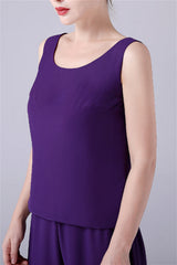 Sleeveless Jewel Strap Vintage modest mother's suit-Ballbella