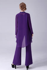 Sleeveless Jewel Strap Vintage modest mother's suit-Ballbella