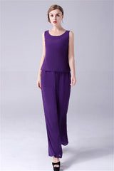 Sleeveless Jewel Strap Vintage modest mother's suit-Ballbella