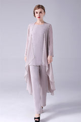 Sleeveless strap jewel casual mother's suit-Ballbella